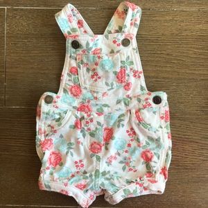 Baby Girl Floral Overalls